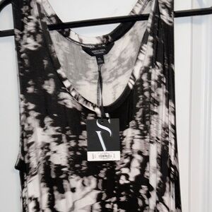 Zara Monochrome Tie-Dye Sleeveless Top